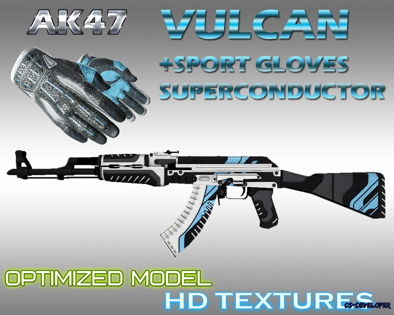 Модель AK47 «Vulcan HD» для  CS 1.6