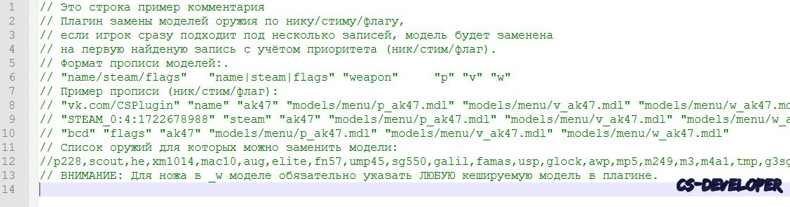 Плагин «Weapon replace model | Замена моделей оружия» для CS 1.6