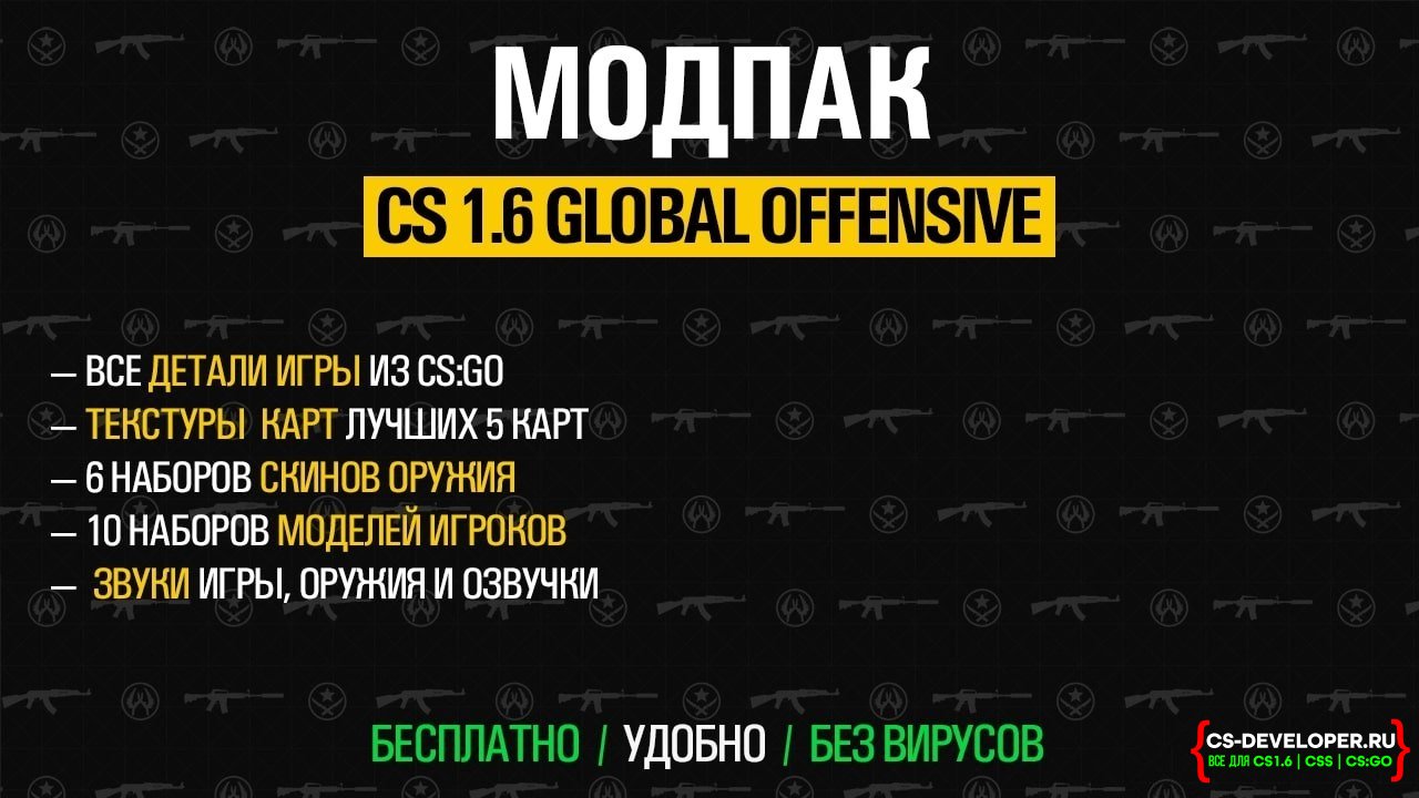 «Модпак CS 1.6 Global Offensive» для CS 1.6