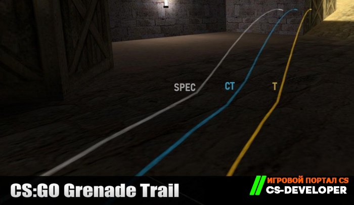 Плагин «CSGO Grenade Trail» для CS 1.6